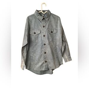 NWOT Zenana Outfitters Mineral Wash Blue Button-Down Shirt Jacket Grunge